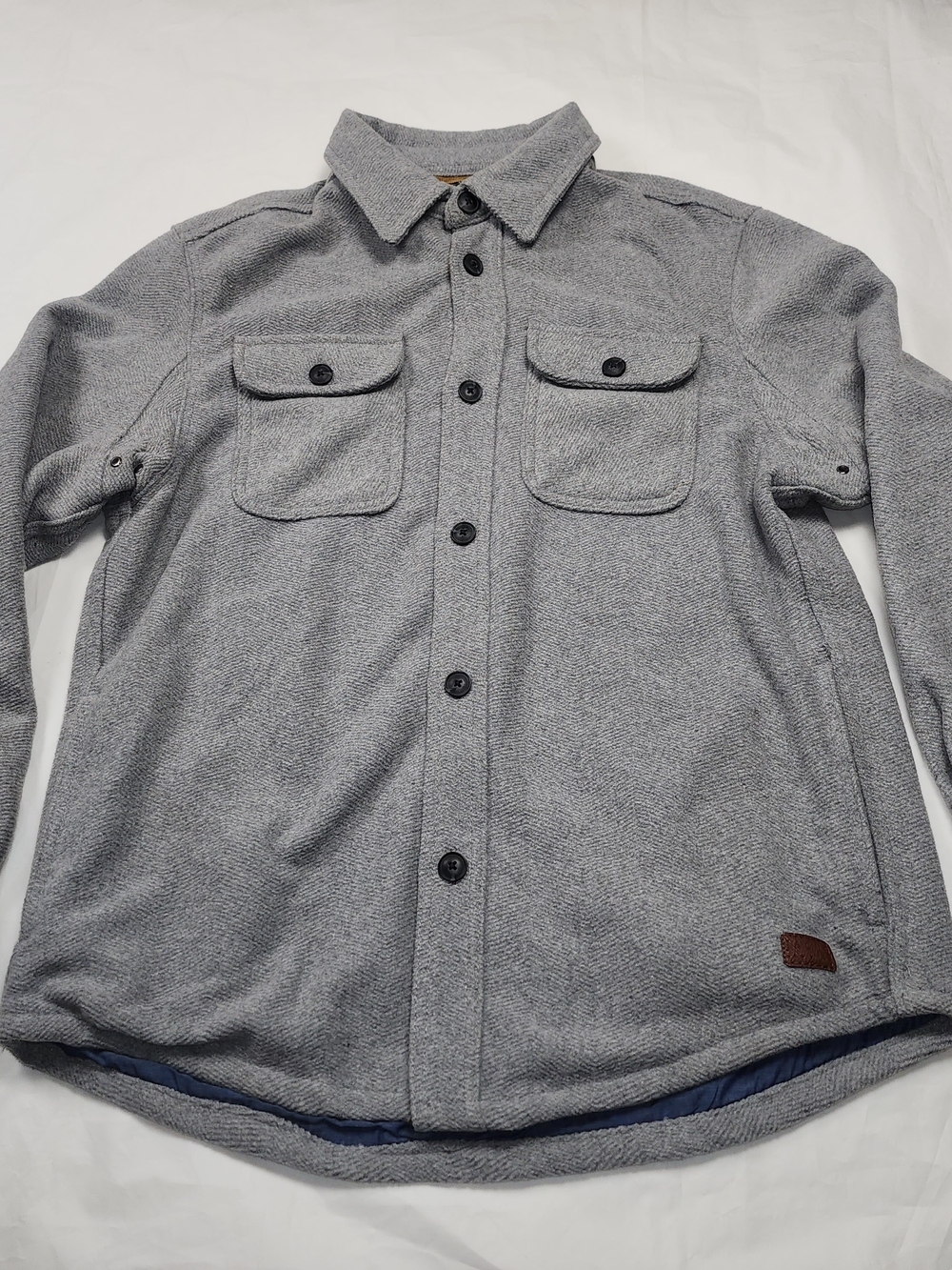 Jachs New York Men's Full Lined Wool-Blend Shirt-Jacket Gray Size Medium